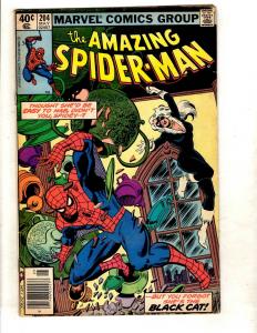 Amazing Spider-Man # 204 FN Marvel Comic Book Black Cat Hulk Avengers Goblin DJ1