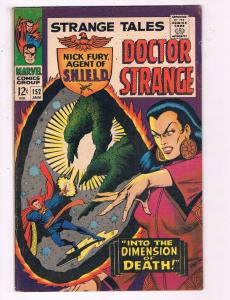 Strange Tales # 152 FN Marvel Comic Book Dr. Strange Nick Fury SHIELD BN1