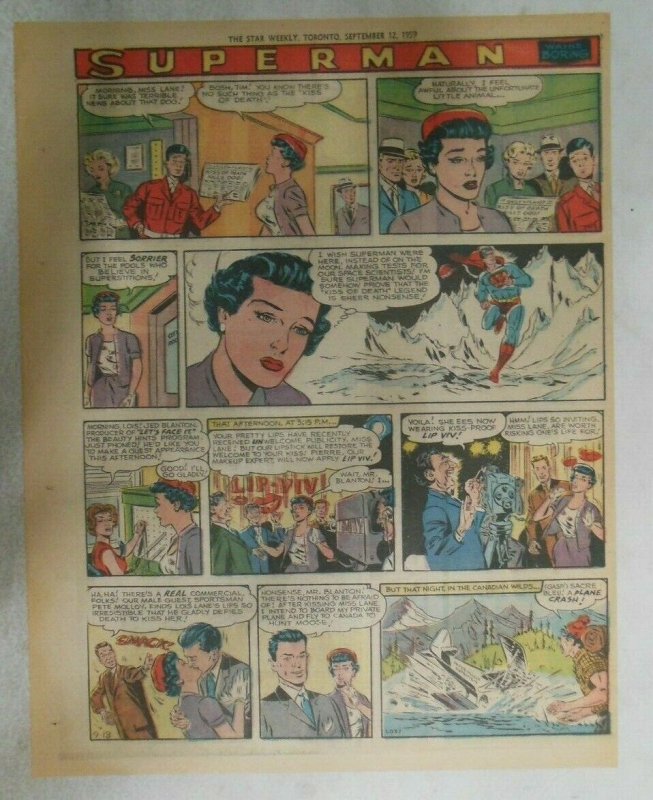 Superman Sunday Page #1037 by Wayne Boring from 9/13/1959 Tabloid Page Size