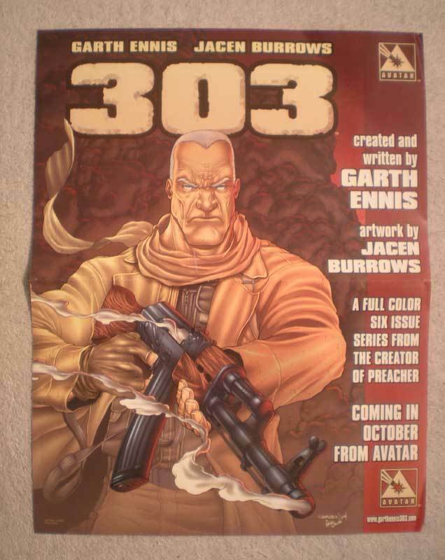 303 Promo Poster, Garth Ennis, 10x13, 2004, Unused, Hunting the Enemy