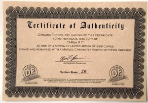 X-MEN #1 2010 Signed & Remarked by KEVIN GREAVES 38/999 Dynamic Forces COA