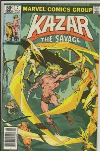 Kazar the Savage #2 ORIGINAL Vintage 1981 Marvel Comics  