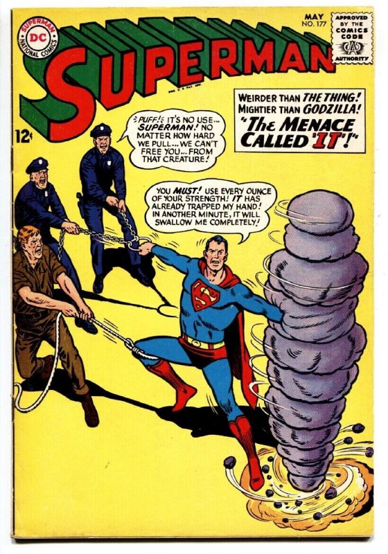 SUPERMAN #177 comic book 1965-DC COMICS-MENACE CALLED IT  HORROR