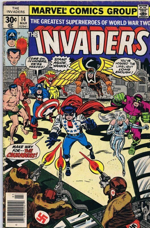 Invaders #14 ORIGINAL Vintage 1977 Marvel Comics 1st Crusaders 1st Spirit of 76 