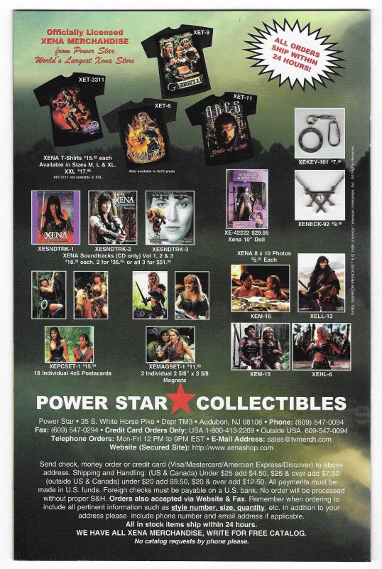 Xena: Warrior Princess: Bloodlines #2 Photo Cover (1998)