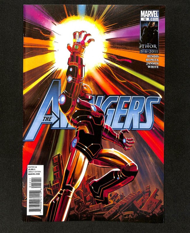 Avengers (2010) #12 Iron Man Wields Infinity Gauntlet
