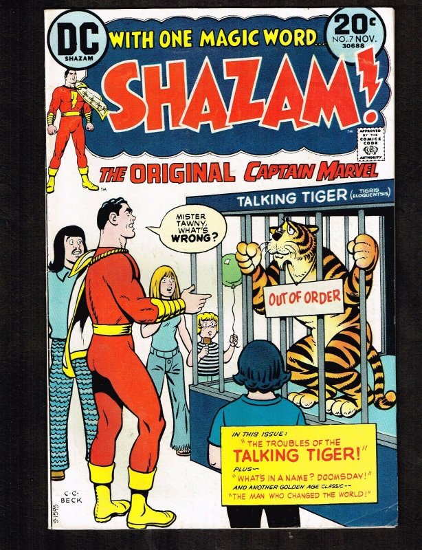 Shazam #7 ~~ 1973 CC Beck / Tawny Tiger ~ (7.0) WH 