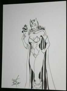 Wanda the Scarlet Witch Full Figure Commission - 2021 art by Keith Williams