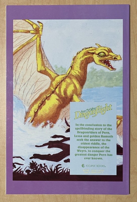 Anne McCaffrey Dragonflight Book Three #3 VF/NM 9.0 Eclipse Comics 1991 