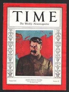 Time 12/20/1037-Joseph Stalin & The Commies cover & feature-Washington Redski... 