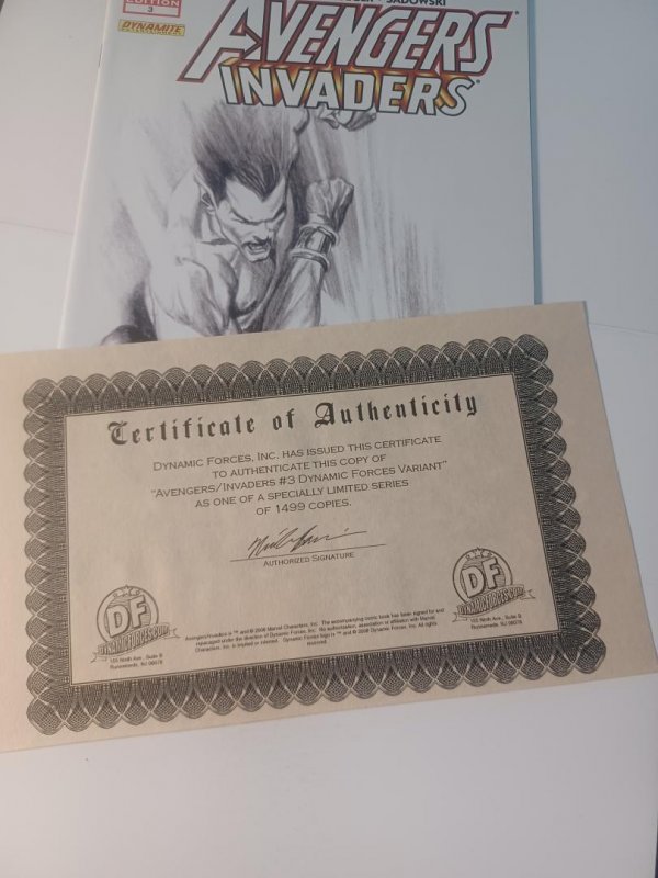 Avengers Invaders #3, Sketch Variant Cvr, Marvel/Dynamite