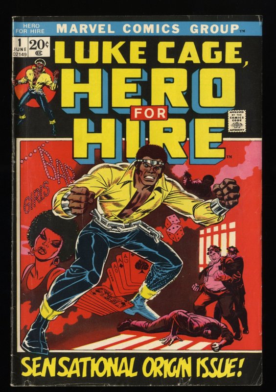 Hero For Hire #1 VG+ 4.5 1st Appearance Luke Cage! John Romita!