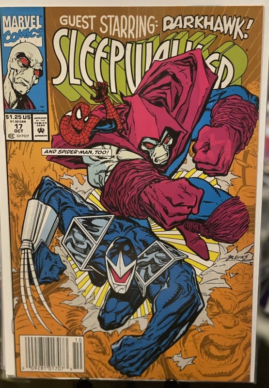 Sleepwalker #17 (1991 Marvel) NEWSSTAND Darkhawk 71486017073