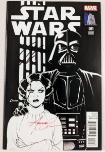 Star Wars (2015) #1 NM Amanda Conner Variant 2X Signed Conner And Jason Aaron