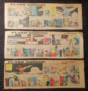 1968 FLASH GORDON Color Newspaper Strips by Raboy & Barry LOT of 9 VG+ 1/7-3/10