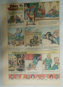 Prince Valiant Sunday Page by Hal Foster from 10/28/1945 Tabloid Page Size !