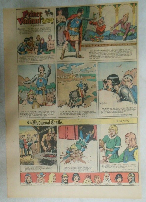 Prince Valiant Sunday Page by Hal Foster from 10/28/1945 Tabloid