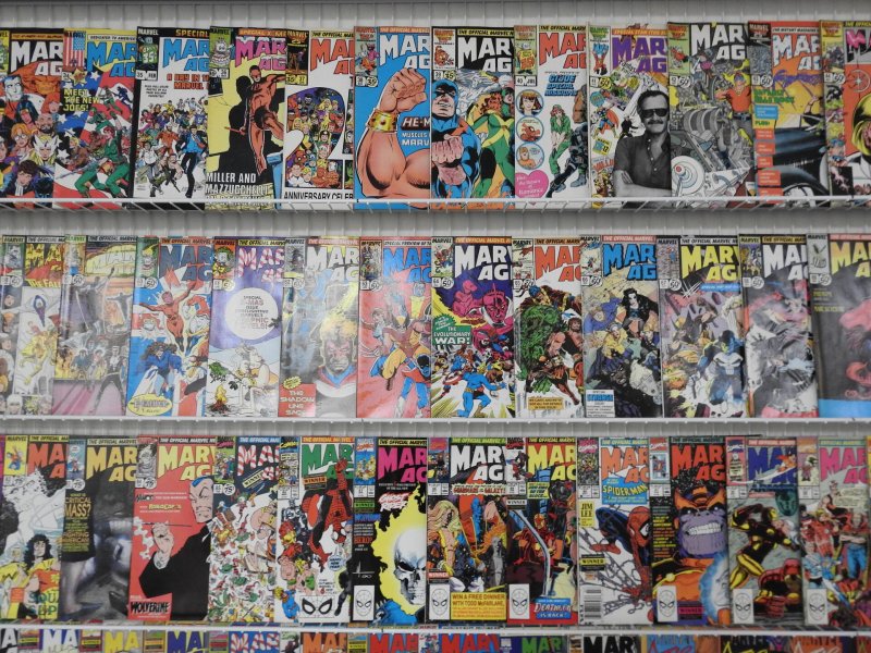 Huge Lot of 180+ Comics W/ Marvel Age and Marvel Universe! Avg FN- Condition!
