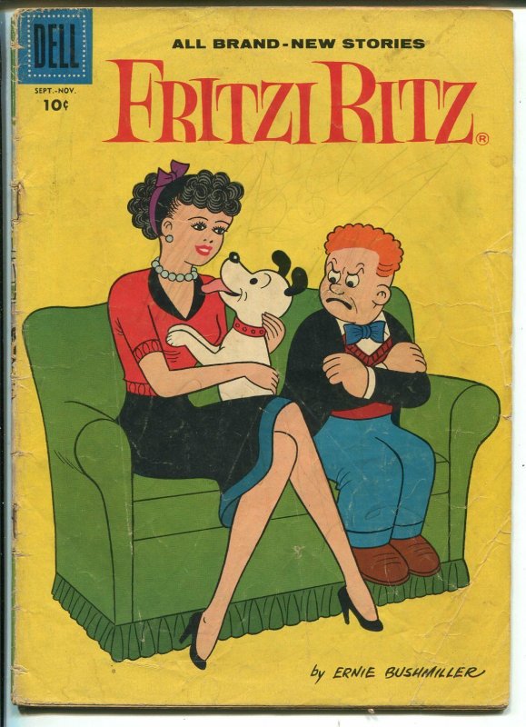 Fritzi Ritz #59 1958-Dell-Ernie Bushmiller-Charles Schulz-Peanuts-rare issue-G-