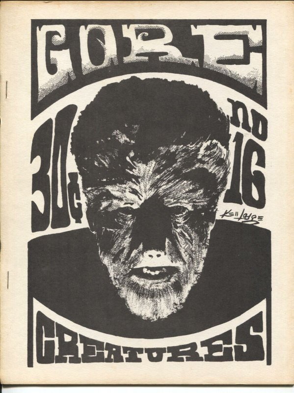 Gore Creatures #16 1969-early horror movie fanzine-H.P. Lovecraft-FN