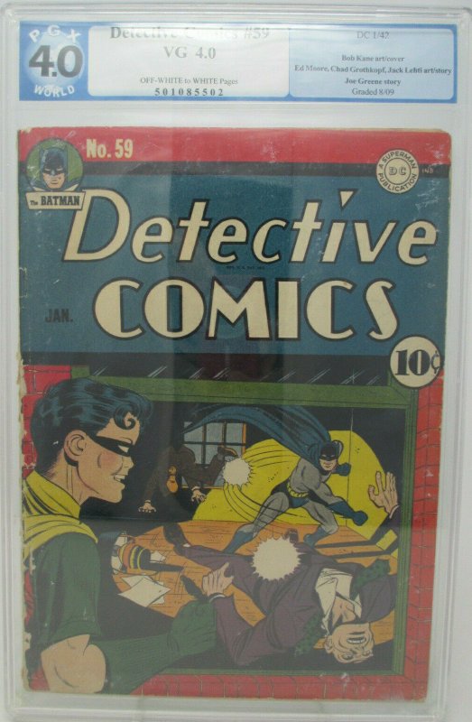 Detective Comics #59 ~ 1942 DC ~ PGX 4.0