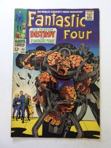 Fantastic Four #68 (1967) FN condition stain front cover