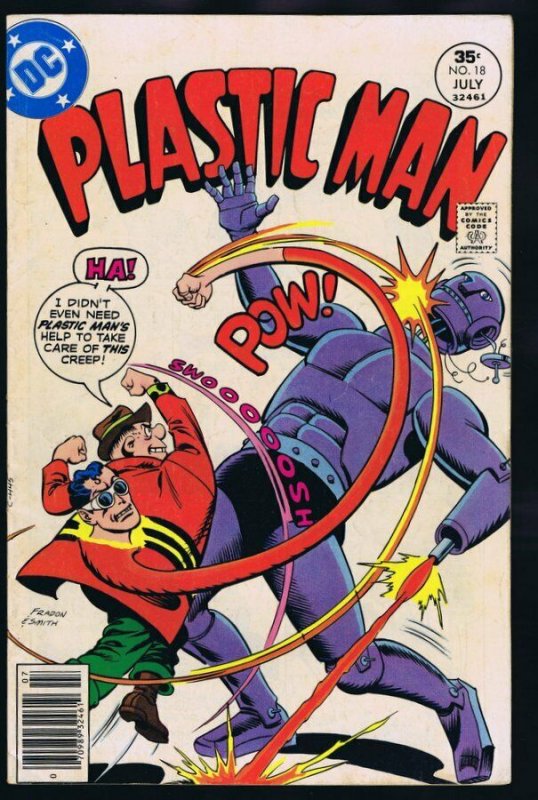 Plastic Man #18 ORIGINAL Vintage 1977 DC Comics