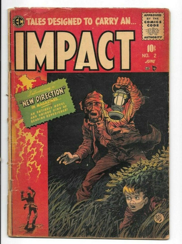 Impact #2 VG- EC Comics Jack Davis Cover Crandall & Ingels Art 1955 Horror  