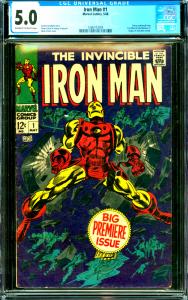 Iron Man #1 CGC Graded 5.0 Story Continued From Iron Man & Submariner #1