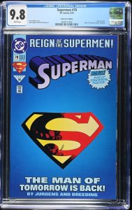 Superman #78 (6/93) Graded CGC 9.8 Collector's Edition