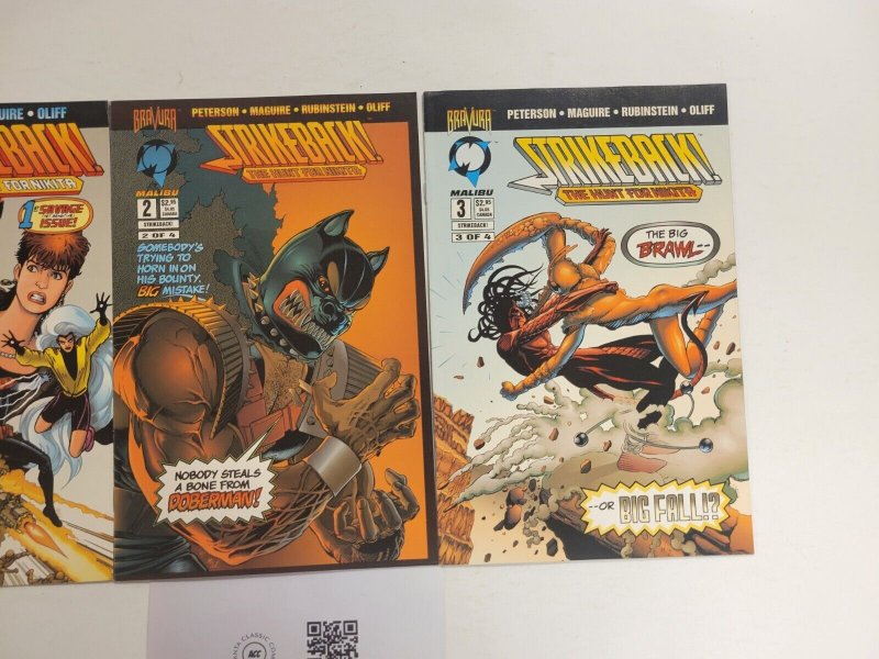 3 Strikeback Malibu Bravura Comic Books #1 2 3 15 TJ11