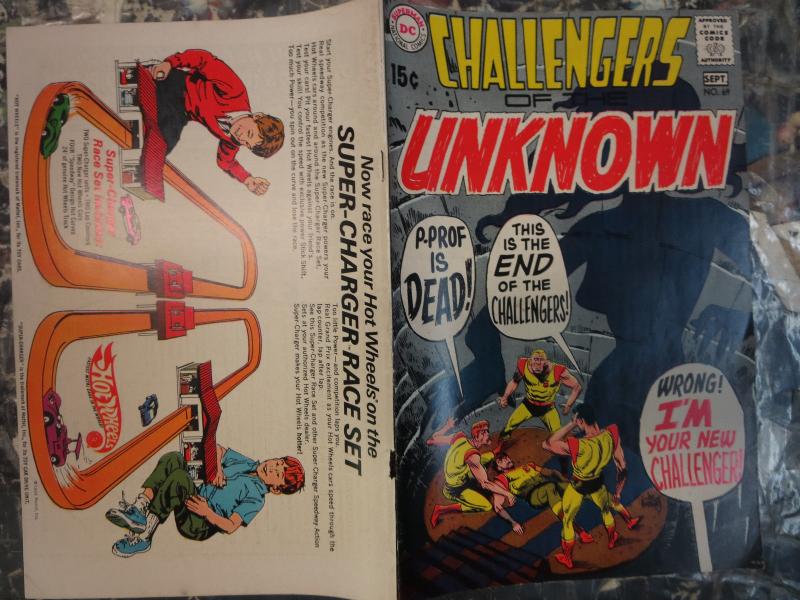 CHALLENGERS OF THE UNKNOWN covers only #66, 68-69, 71-73 (1969-1970) DC Comics