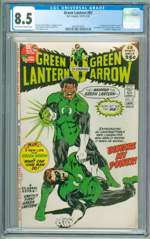 Green Lantern #87 (1971) CGC 8.5! 1st Appearance of John Stewart!