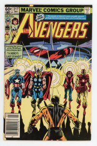 Avengers #217 Jim Shooter Iron Man 1st Mechano-Marauder Newsstand VF+