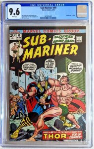 Sub-Mariner #59 - Iconic THOR Battle Cover - CGC 9.6! Rare!