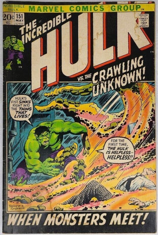 Incredible Hulk 151 Marvel 1972 2.5 GD+ Archie Goodwin Herb Trimpe