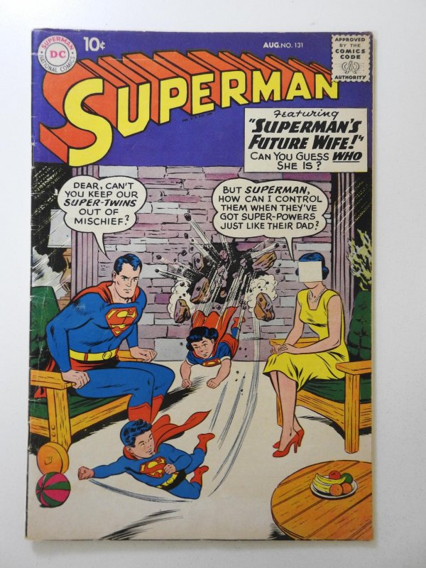 Superman #131 (1959) Superman's Future Wife! Beautiful VG Condition!