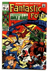 FANTASTIC FOUR #89 comic book 1969-JACK KIRBY-MARVEL-MOLE MAN VF-