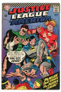 Justice League of America #44 Mike Sekowsky Batman Hawkman FN