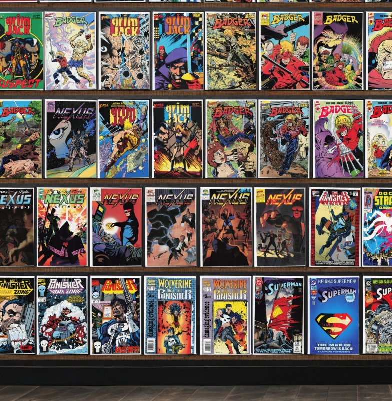 Huge Lot 170+ Comics with Badger, Grimjack, Star Trek, Nexus & More!