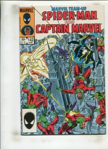 MARVEL TEAM-UP #142 (9.2) BLACK SUIT SPIDER-MAN!! 1984