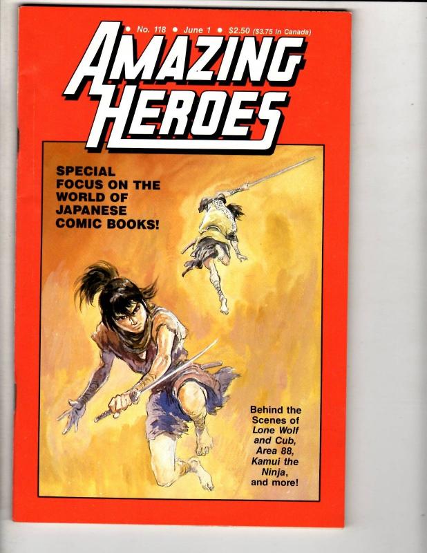 8 Amazing Heroes Comic Book Magazines # 100 106 108 112 115 116 118 125 TD13