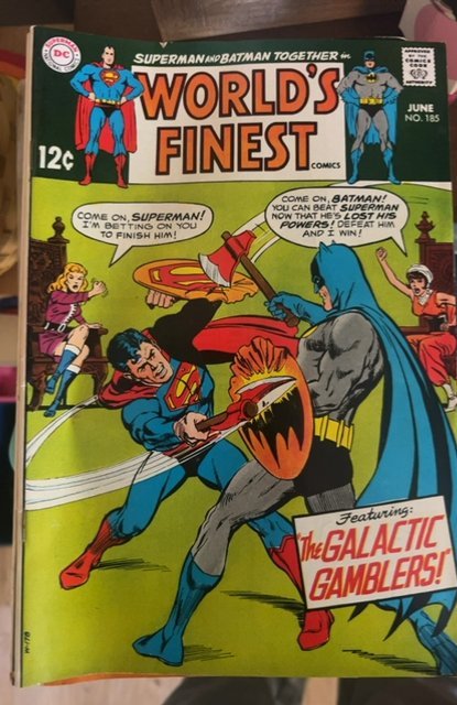 World's Finest Comics #185 (1969) Superman and Batman and Robin 