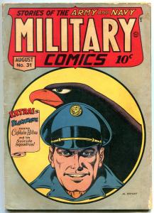 Military Comics #31 1944- Bill Ward Blackhawk- Jack Cole Death Patrol VG