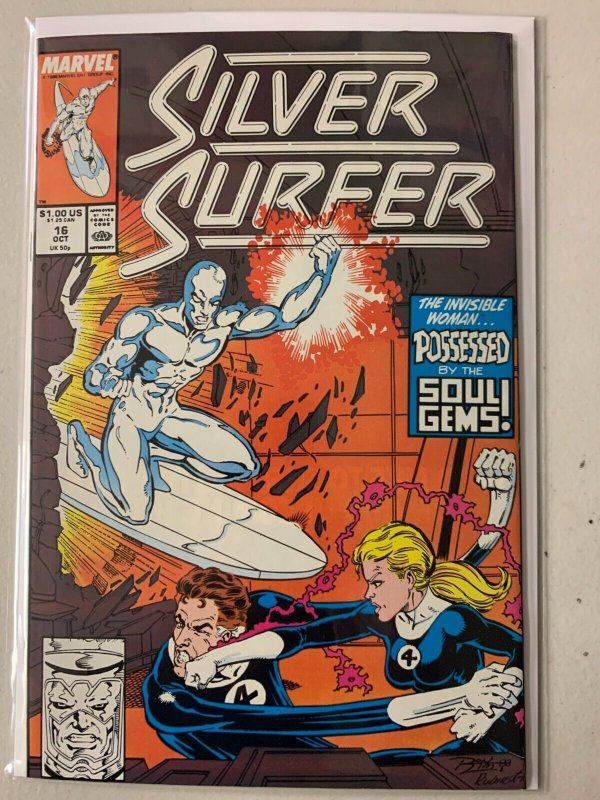 Silver Surfer #16 direct Mr. Fantastic + Invisible Woman 8.0 (1988)