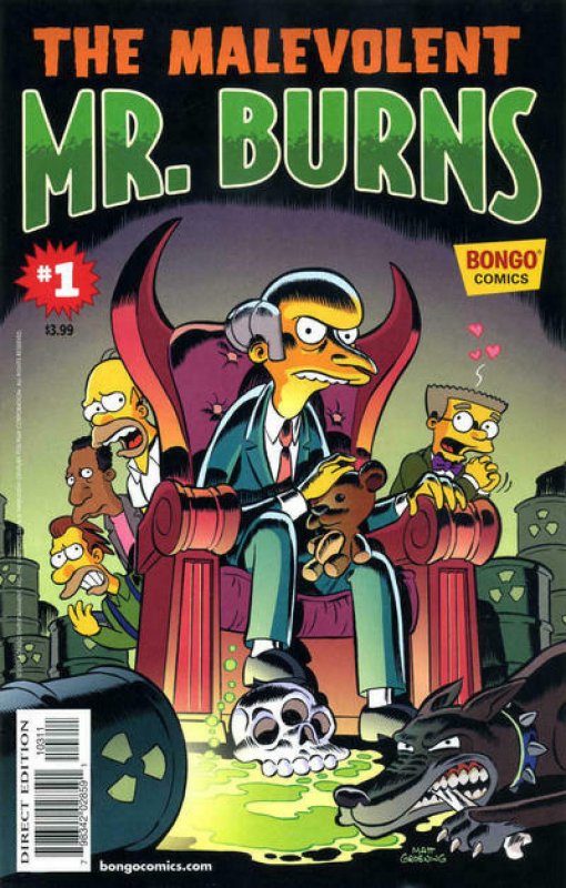 Malevolent MR BURNS #1, NM, Simpsons, Bart, 2013, more Bongo in store