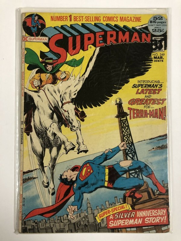 SUPERMAN 249 GOOD ADAMS   March 1972 COMICS BOOK