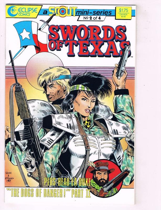 Swords Of Texas Complete Eclipse Comics Limited Series # 1 2 3 4 Scout TW19