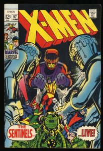 X-Men #57 VG/FN 5.0 Neal Adams Art! Sentinels Appearance 1st Larry Trask!