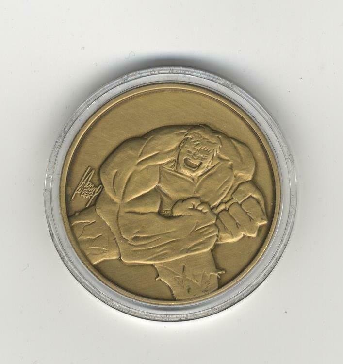 Highland Mint Marvel Medallion - Hulk - Limited Pure .999 Bronze - COA - 25,000